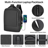 Aisboks Travel Laptop Backpack with USB Charging Port – 36L Expandable Luggage Bag (40% Extra Space) for 17/15.6-Inch Laptops, Black